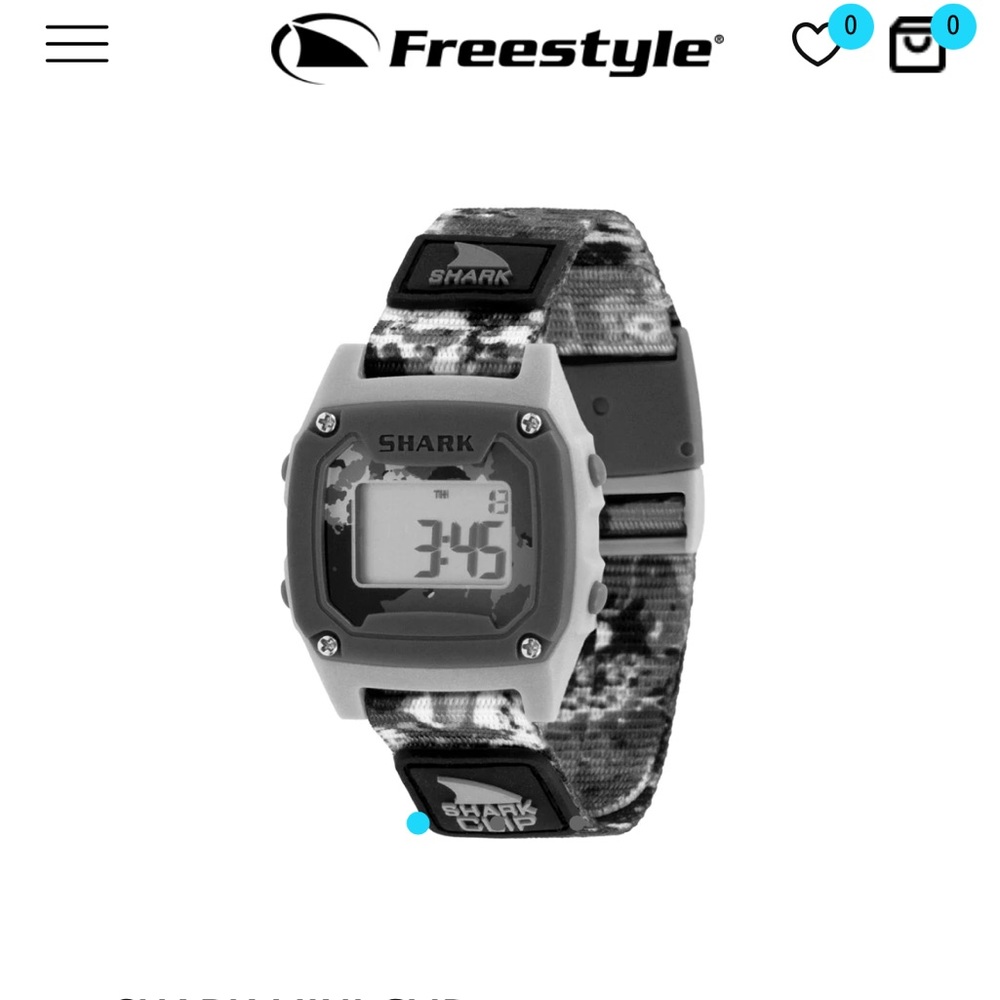 Shark mini clip granite splatter freestyle watch